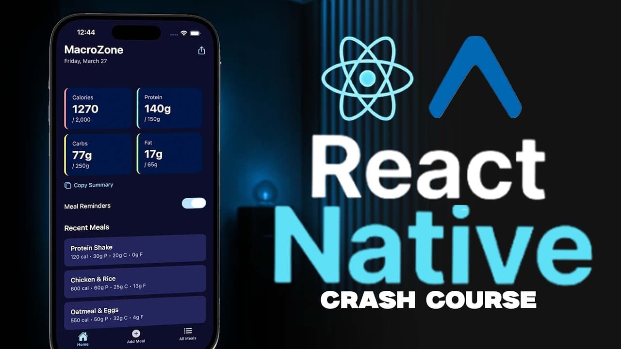 React Native Crash Course 2026 - Build a Complete Mobile App